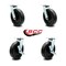 Service Caster 8 Inch Polyolefin Swivel Caster Set with Ball Bearings 2 Brakes SCC-30CS820-POB-2-TLB-2 - alternate 2